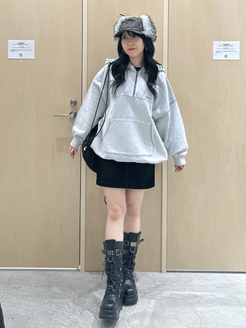 セール】BLEACHED ANORAK SWEAT TOP（パーカー）｜X-girl（エックス