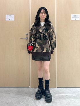 「アイテム（キーホルダー）」を使った、Reikaさん（レディース・153cm）の秋コーディネート