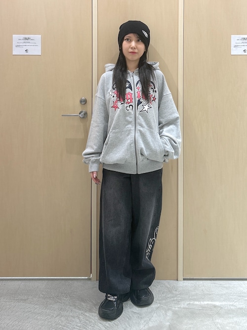 TRIBAL HEART ZIP UP SWEAT HOODIE（パーカー）｜X-girl