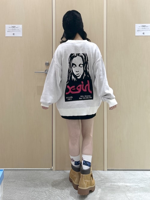 FACE JACQUARD KNIT TOP（ニット/セーター）｜X-girl（エックスガール