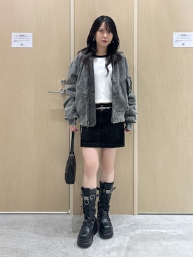 「アイテム（MA-1）」を使った、REiKAさん（レディース・153cm）の秋コーディネート