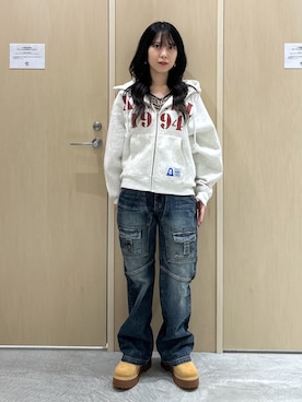 「X-girl（エックスガール）のアイテム」を使った、REiKAさん（レディース・153cm）の秋コーディネート