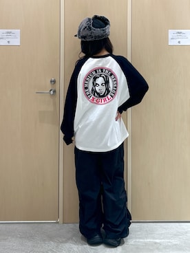 「X-girl（エックスガール）のアイテム」を使った、Reikaさん（レディース・153cm）の秋コーディネート