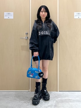 「X-girl（エックスガール）のアイテム」を使った、Reikaさん（レディース・153cm）の秋コーディネート