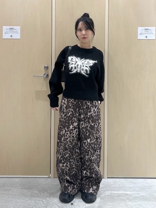 【未使用】定価3.5万円 PGG ロゴニット ブラック レディース Sサイズ B.C STOCK（ベーセーストック） ニット セーター 手洗い可 / サガラ