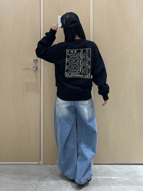 NEON BOX EMBROIDERED LOGO SWEAT TOP（スウェット）｜X-girl