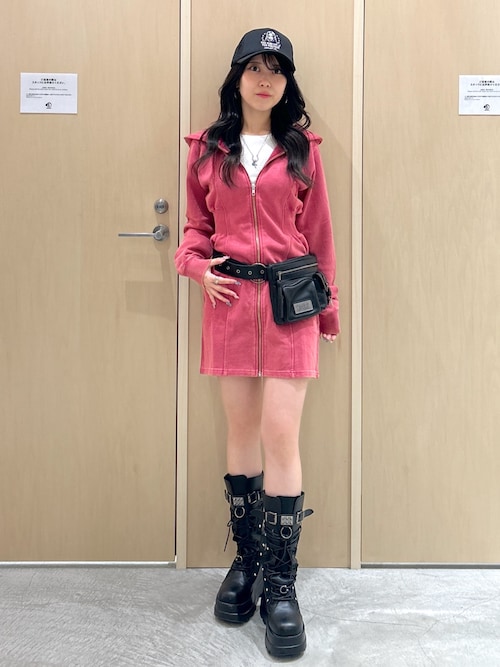 DUSTY ZIP UP SWEAT HOODIE DRESS（ワンピース）｜X-girl