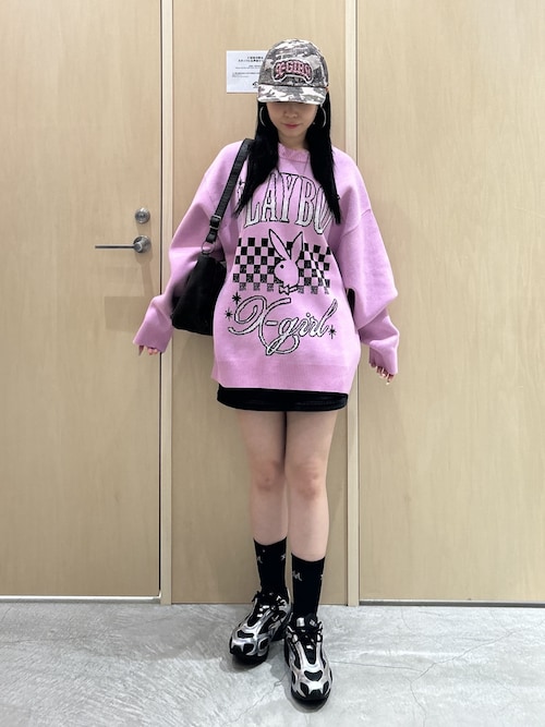 LOGO 2P MIDDLE SOCKS（ソックス/靴下）｜X-girl（エックスガール）の