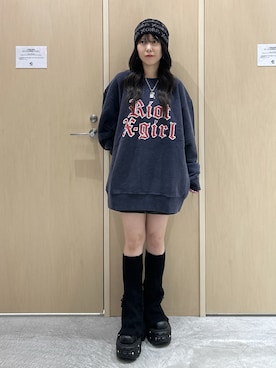 「X-girl（エックスガール）のアイテム」を使った、REiKAさん（レディース・153cm）の秋コーディネート