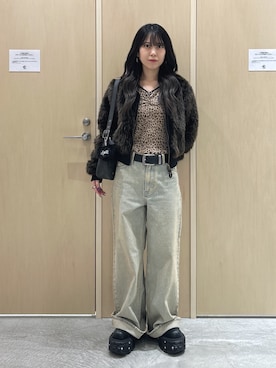 「アイテム（キーホルダー）」を使った、Reikaさん（レディース・153cm）の秋コーディネート