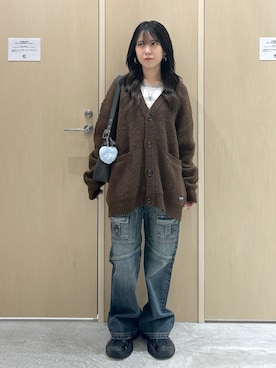 「アイテム（キーホルダー）」を使った、Reikaさん（レディース・153cm）の秋コーディネート