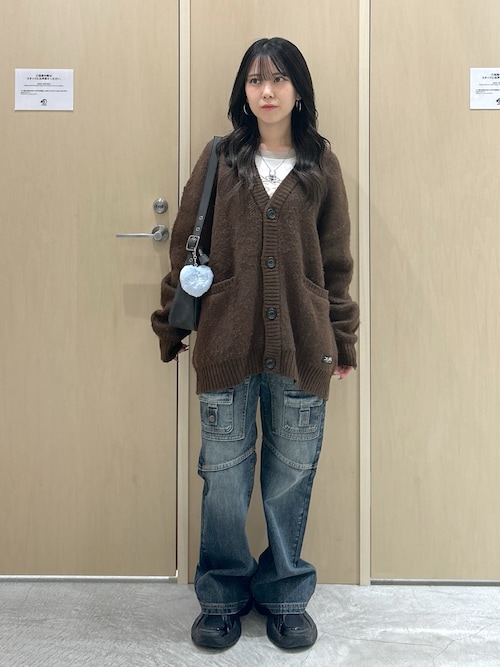 FACE JACQUARD KNIT CARDIGAN（カーディガン/ボレロ）｜X-girl