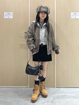 「X-girl（エックスガール）のアイテム」を使った、REiKAさん（レディース・153cm）の秋コーディネート