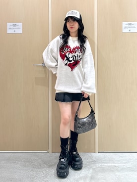「X-girl（エックスガール）のアイテム」を使った、Reikaさん（レディース・153cm）の秋コーディネート