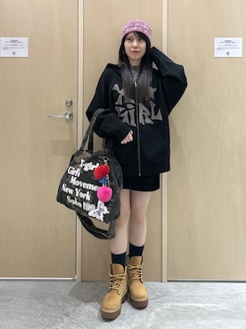 「X-girl（エックスガール）のアイテム」を使った、REiKAさん（レディース・153cm）の秋コーディネート