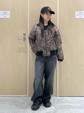 「アイテム（ナイロンジャケット）」を使った、REiKAさん（レディース・153cm）の秋コーディネート