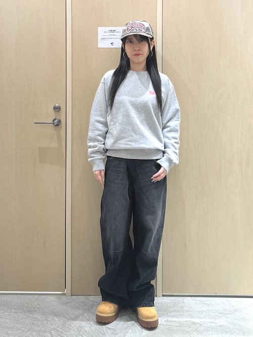NEON BOX EMBROIDERED LOGO SWEAT TOP（スウェット）｜X-girl