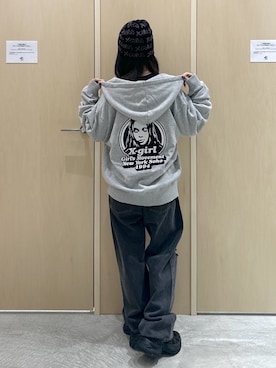 「X-girl（エックスガール）のアイテム」を使った、REiKAさん（レディース・153cm）の秋コーディネート