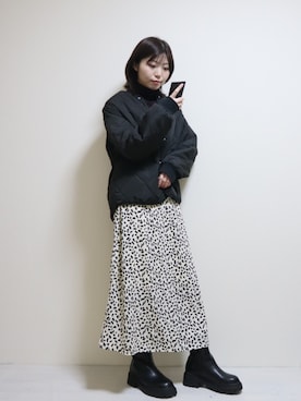 「ITEMS URBANRESEARCH（アイテムズ アーバンリサーチ）のアイテム（その他アウター）」を使った、つむぎさん（レディース・160cm）の冬コーディネート