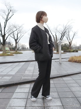 「ITEMS URBANRESEARCH（アイテムズ アーバンリサーチ）のアイテム（その他アウター）」を使った、つむぎさん（レディース・160cm）の冬コーディネート