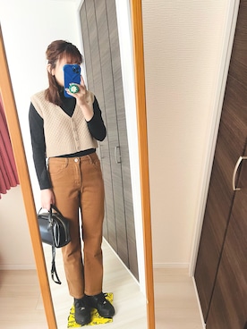 「BEAUTY&YOUTH UNITED ARROWS（ビューティーアンドユースユナイテッドアローズ）のアイテム（ボストンバッグ）」を使った、ｌｅｍｏｎ:）さん（レディース・158cm）の春コーディネート