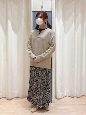 「Samansa Mos2 blue」｜「アイテム（その他シューズ）」を使った、ﾐ ｲ ☽︎‪𓂃 𓈒𓏸◌‬さん（レディース・155cm）の冬コーディネート