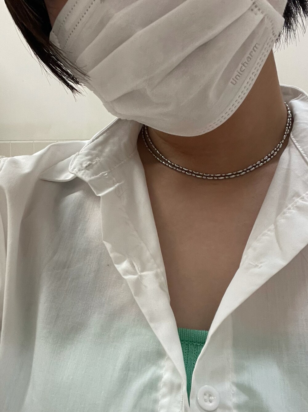 「Latticeのアイテム（ネックレス、シルバー系）」を使った、sugari~~~さん（レディース・159cm）の夏コーディネートの1枚目の写真