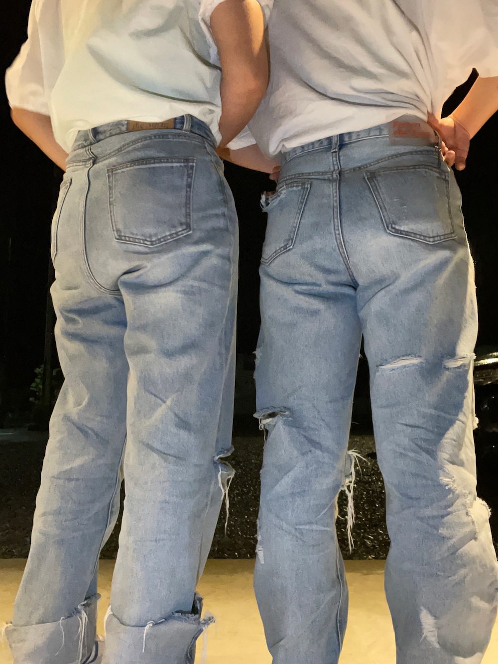 「WHO'S WHO galleryのアイテム（デニムパンツ、ブルー系）」を使った、sugari~~~さん（レディース・159cm）の夏コーディネートの1枚目の写真