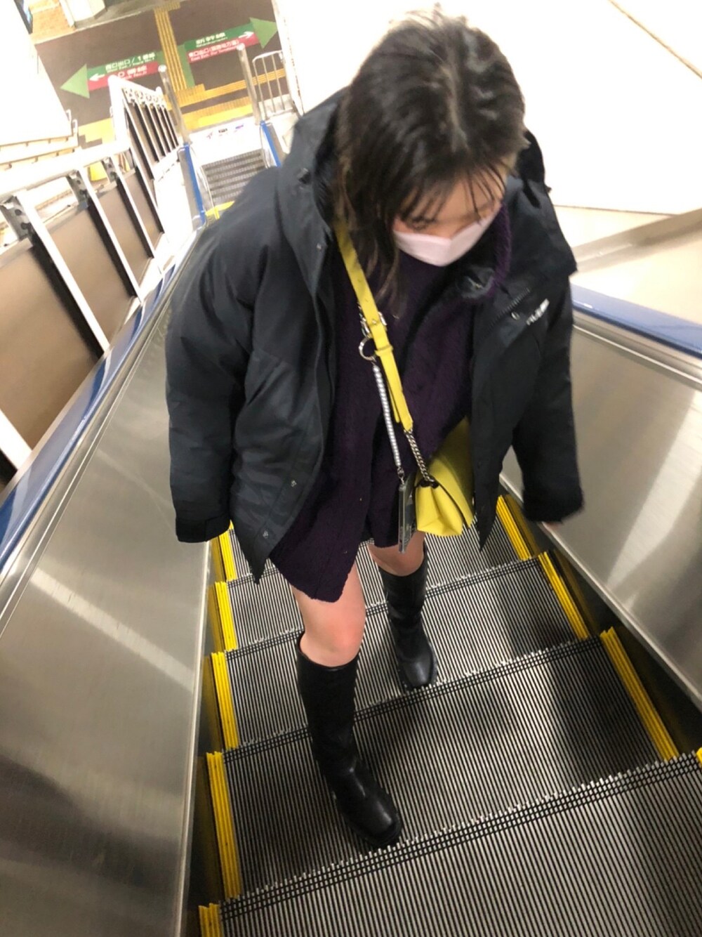 「PUBLUXのアイテム（ブーツ、ブラック系）」を使った、sugari~~~さん（レディース・159cm）の冬コーディネートの1枚目の写真