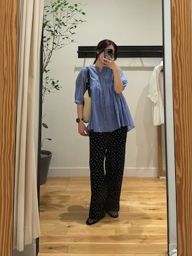 「SMELLY（スメリー）のステンレスオーバルボールチェーンネックレス（ネックレス、ゴールド系）」を使った、ミウさん（レディース・165cm）の夏コーディネート