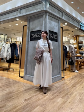「FORK&SPOON（フォークアンドスプーン）のアイテム（トップス）」を使った、ミウさん（レディース・165cm）の春コーディネート