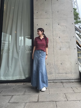 「SMELLY（スメリー）のアイテム」を使った、ミウさん（レディース・165cm）の秋コーディネート