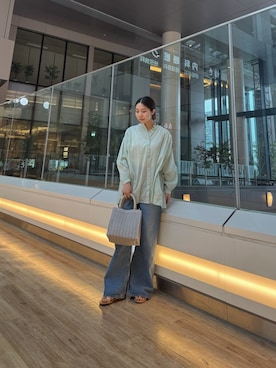 「SMELLY（スメリー）のパールスネークチェーン2セットネックレス（ネックレス、ホワイト系）」を使った、ミウさん（レディース・165cm）の春コーディネート
