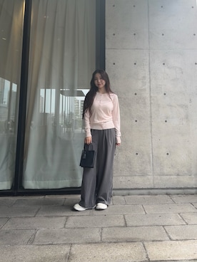 「KBF（ケイビーエフ）のアイテム（カーディガン/ボレロ）」を使った、ミウさん（レディース・165cm）の秋コーディネート