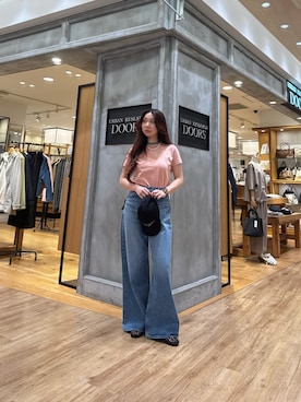 「URBAN RESEARCH DOORS（アーバンリサーチドアーズ）のアイテム（キャップ）」を使った、ミウさん（レディース・165cm）の春コーディネート