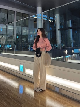 「アイテム（イヤーマフ）」を使った、ミウさん（レディース・165cm）の秋コーディネート