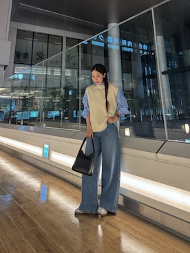 「Lee（リー）のアイテム」を使った、ミウさん（レディース・165cm）の秋コーディネート