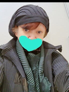 「ISSEY MIYAKE（イッセイミヤケ）のアイテム（ノーカラーコート）」を使った、pollyanna5532さん（レディース・154cm）の秋コーディネート