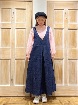 「春カラー」｜「アイテム（シャツワンピース）」を使った、miiさん（レディース・157cm）の春コーディネート