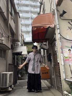 「アイテム（サングラス）」を使った、keitamaruさん（メンズ・176cm）の夏コーディネート
