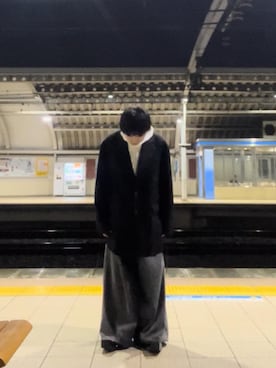 「UNIQLO（ユニクロ）のアイテム（その他アウター、ホワイト系）」を使った、keitamaruさん（メンズ・176cm）の春コーディネート