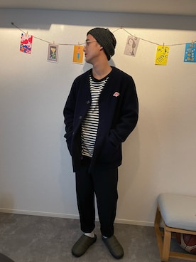 「SUBU（スブ）のアイテム（サンダル）」を使った、もりした。さん（メンズ・172cm）の冬コーディネート