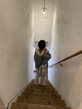 「tiptop（ティップトップ）の前後2wayニットカーディガン（カーディガン/ボレロ）」を使った、ハナさん（レディース・162cm）の秋コーディネート