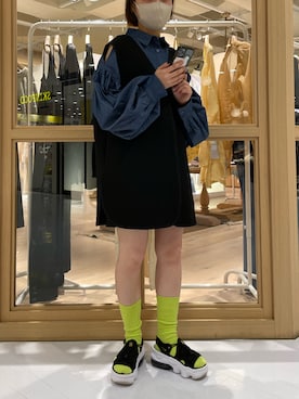 「秋先取りコーデ」｜「アイテム（ソックス/靴下）」を使った、Sakaiさん（レディース・153cm）の夏コーディネート