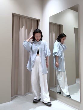 「mystic（ミスティック）のアイテム（その他パンツ）」を使った、Sakaiさん（レディース・152cm）の秋コーディネート