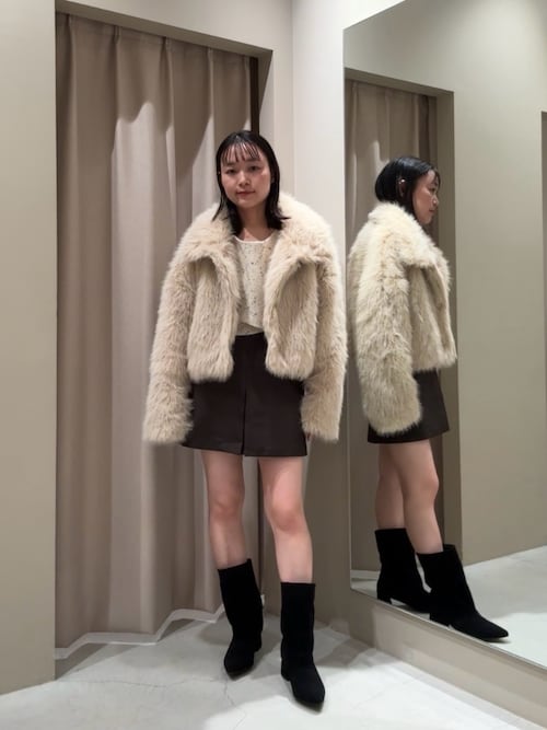 【12/4(THU)～12/7(SUN)限定価格/軽くて暖かい◎】ショートファーコート