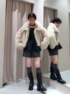 「ファーコート」｜Sakaiさん（レディース・152cm）の冬コーディネート