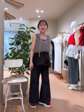 「アイテム（ベスト）」を使った、Sakaiさん（骨格ストレート・レディース・152cm）の夏コーディネート