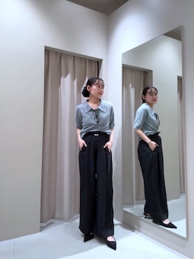 「アイテム（シュシュ）」を使った、Sakaiさん（レディース・152cm）の秋コーディネート