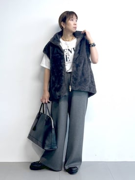 「アイテム（ピアス（両耳用））」を使った、あべさん（レディース・159cm・40代）の秋コーディネート
